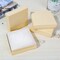 batifine Cardboard Jewelry Gift Boxes, 20 Pack 3.5x3.5x1 Inch, Bulk Cotton Filled Small Jewelry Boxes with Lids for Necklace Ring Bracelet Earring Display Box (Brown)